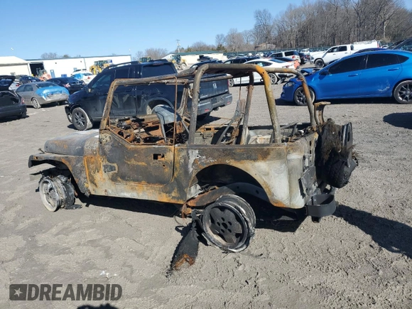 1995 Jeep Wrangler S with VIN 1J4FY19P9SP301556, listed as a Copart auction lot 42497725 with 0 mi miles and Salvage Title. Bid and sale history available at carsss.com. Image 2.