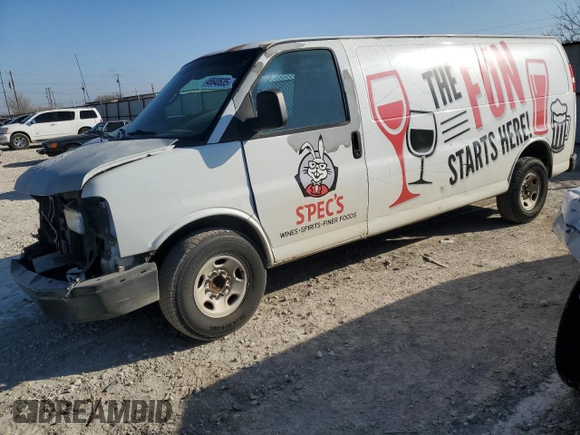 2011 Chevrolet Express Cargo Van with VIN 1GCWGGBA4B1155880, listed as a Copart auction lot 46640635 with 206,187 mi miles and Salvage Title. Bid and sale history available at carsss.com. Image 1.
