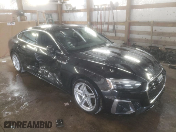 2022 Audi A5 Sportback S line Premium with VIN WAUDACF5XNA021536, listed as a Copart auction lot 82031654 with 52,676 mi miles and Salvage Title. Bid and sale history available at carsss.com. Image 4.
