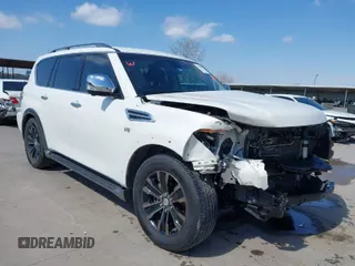 2017 Nissan Armada Platinum with VIN JN8AY2NF3H9301038, listed as a IAAI auction lot 41780161 with 148,312 mi miles. Bid and sale history available at carsss.com. Image 1.