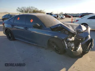 2025 Honda Civic Sedan Sport with VIN 2HGFE2F5XSH538683, listed as a Copart auction lot 50082045 with 6,601 mi miles and Salvage Title. Bid and sale history available at carsss.com. Image 4.