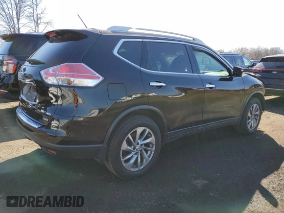 2014 Nissan Rogue SL with VIN 5N1AT2MV8EC777055, listed as a Copart auction lot 49099435 with 104,762 mi miles and Salvage Title. Bid and sale history available at carsss.com. Image 3.