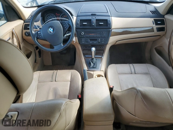 2010 BMW X3 xDrive30i with VIN WBXPC9C49AWJ34628, listed as a Copart auction lot 53161415 with 174,174 mi miles and Salvage Title. Bid and sale history available at DreamBid. Image 8.