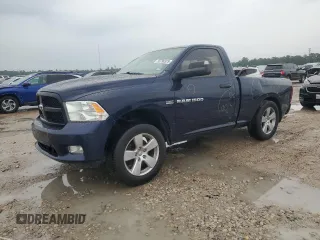 2012 Ram 1500 Express with VIN 3C6JD6AT6CG279854, listed as a Copart auction lot 55796325 with 166,527 mi miles and Salvage title. Bid and sale history available at DreamBid. Image 1.