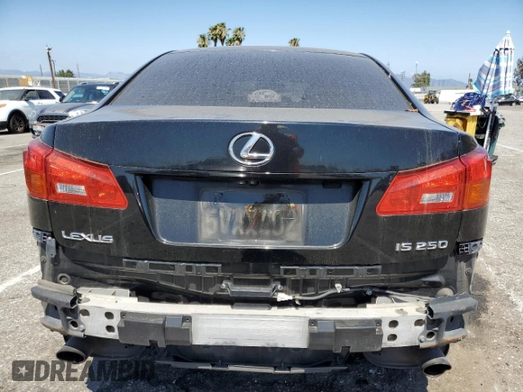 2006 Lexus IS 250 z VIN JTHBK262065021755, wystawiony jako Copart lot #57726395 z przebiegiem 167 388 mil mil oraz Czysty tytuł • Clean title. Historia ofert i sprzedaży dostępna na DreamBid. Obrazek 6.