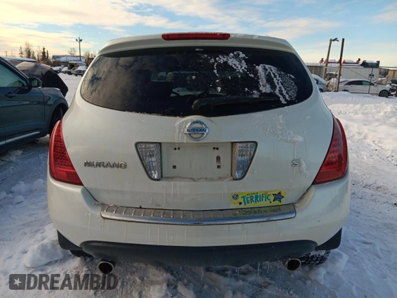 2006 Nissan Murano S with VIN JN8AZ08T26W425013, listed as a Copart auction lot 46355165 with 170,251 mi miles and Salvage Title. Bid and sale history available at carsss.com. Image 6.