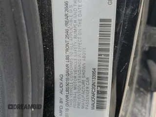 2016 Audi A6 2.0T Premium with VIN WAUCFAFC2GN133954, listed as a Copart auction lot 53397964 with 0 mi miles and Salvage Title. Bid and sale history available at carsss.com. Image 12.