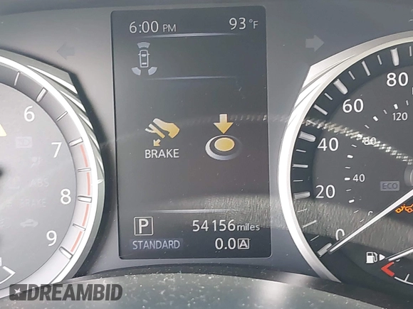 2019 Infiniti Q50 Luxe with VIN JN1EV7AP4KM510863, listed as a IAAI auction lot 42251042 with 54,156 mi miles and . Bid and sale history available at DreamBid. Image 7.