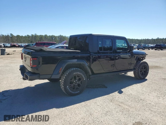 2021 Jeep Gladiator Willys with VIN 1C6HJTAG9ML592006, listed as a Copart auction lot 46604605 with 14,022 mi miles and Clean title. Bid and sale history available at DreamBid. Image 3.