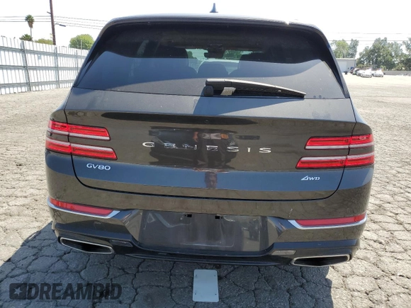 2024 Genesis GV80 с VIN KMUHBDSB8RU161721, выставлен на аукционе Copart как лот 57120365 с пробегом 17 772 миль миль и Списание • Salvage title. История ставок и продаж доступна на DreamBid. Изображение 6.