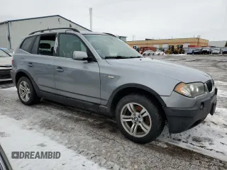 2005 BMW X3 3.0i with VIN WBXPA93455WD07737, listed as a Copart auction lot 47237785 with 258,638 mi miles and Clean Title. Bid and sale history available at carsss.com. Image 4.