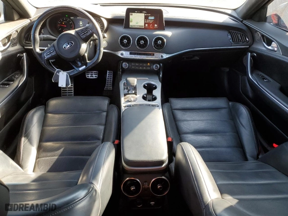 2018 Kia Stinger GT2 with VIN KNAE55LC9J6040020, listed as a Copart auction lot 82816894 with 101,520 mi miles and Salvage Title. Bid and sale history available at carsss.com. Image 8.