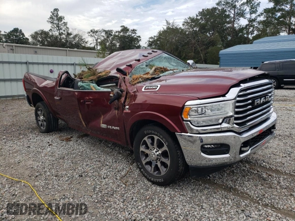 2022 Ram 2500 Longhorn with VIN 3C6UR5GL4NG232700, listed as a Copart auction lot 74691294 with 31,164 mi miles and Salvage title. Bid and sale history available at DreamBid. Image 4.
