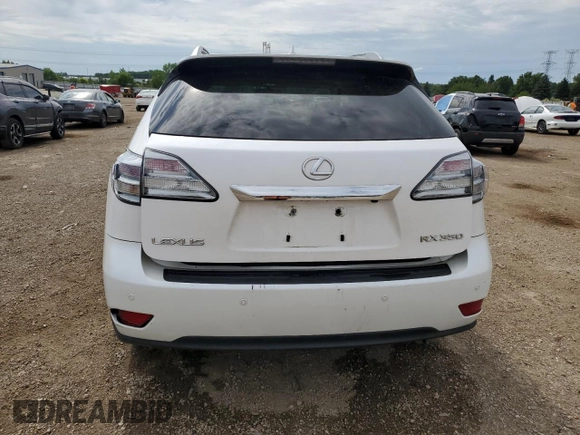2010 Lexus RX 350 with VIN 2T2BK1BA2AC026228, listed as a Copart auction lot 61838915 with 125,830 mi miles and Salvage title. Bid and sale history available at DreamBid. Image 6.