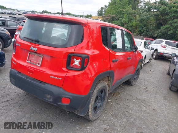 2018 Jeep Renegade Sport with VIN ZACCJBAB0JPH07665, listed as a IAAI auction lot 42541718 with 114,095 mi miles and . Bid and sale history available at DreamBid. Image 4.