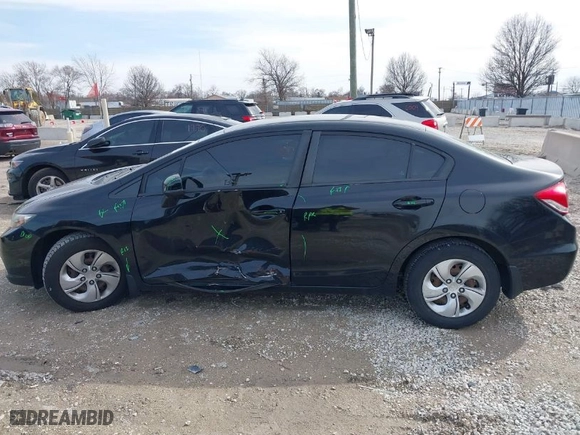 2013 Honda Civic Sdn LX with VIN 2HGFB2F52DH553996, listed as a IAAI auction lot 41851566 with 131,508 mi miles. Bid and sale history available at carsss.com. Image 15.