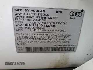 2019 Audi SQ5 Premium Plus with VIN WA1B4AFY4K2006353, listed as a Copart auction lot 79935524 with 48,536 mi miles and Salvage Title. Bid and sale history available at DreamBid. Image 14.