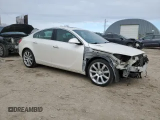 2012 Buick Regal Turbo Premium 3 with VIN 2G4GU5GV1C9180113, listed as a Copart auction lot 41880615 with 96,835 mi miles and Salvage title. Bid and sale history available at DreamBid. Image 4.