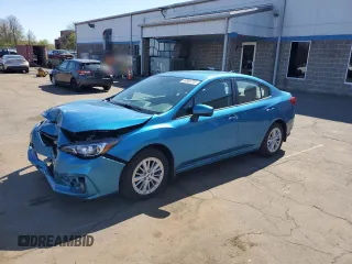 2018 Subaru Impreza Premium with VIN 4S3GKAD63J3605854, listed as a Copart auction lot 54986795 with 59,119 mi miles and Salvage title. Bid and sale history available at DreamBid. Image 1.