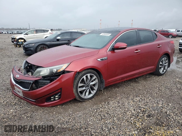 2014 Kia Optima SXL Turbo with VIN 5XXGR4A61EG335840, listed as a Copart auction lot 44946495 with 138,411 mi miles and Salvage Title. Bid and sale history available at DreamBid. Image 1.