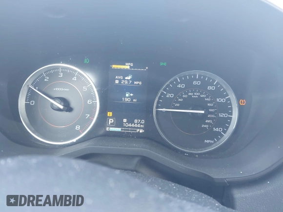 2018 Subaru Crosstrek Limited с VIN JF2GTAMCXJH284872, выставлен на аукционе IAAI как лот 41759710 с пробегом 104 444 миль миль и . История ставок и продаж доступна на DreamBid. Изображение 7.