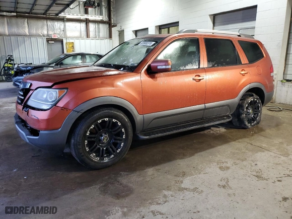 2009 Kia Borrego LX with VIN KNDJJ741395023902, listed as a Copart auction lot 83908374 with 232,282 mi miles and Salvage Title. Bid and sale history available at carsss.com. Image 1.