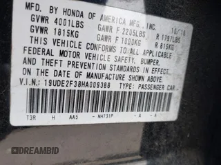 2017 Acura ILX z VIN 19UDE2F38HA009388, wystawiony jako IAAI lot #42133763 z przebiegiem 66 561 mil mil oraz . Historia ofert i sprzedaży dostępna na DreamBid. Obrazek 9.