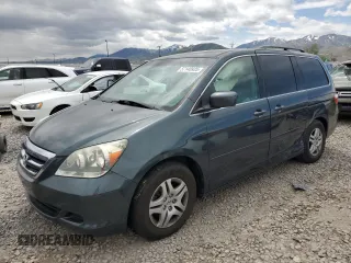 2006 Honda Odyssey EX-L z VIN 5FNRL38786B014188, wystawiony jako Copart lot #57140935 z przebiegiem Nie podano mil oraz Szkoda całkowita • Salvage title. Historia ofert i sprzedaży dostępna na DreamBid. Obrazek 1.