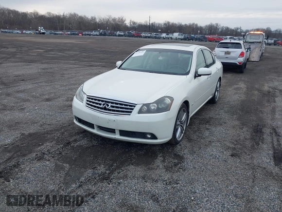 2007 Infiniti M45 Sdn with VIN JNKBY01E57M401878, listed as a IAAI auction lot 41518784 with 84,309 mi miles. Bid and sale history available at carsss.com. Image 2.