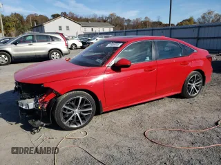 2022 Honda Civic Sedan Touring with VIN 2HGFE1F96NH329314, listed as a Copart auction lot 77998444 with 23,137 mi miles and Salvage Title. Bid and sale history available at carsss.com. Image 1.