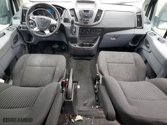 2018 Ford Transit Van with VIN 1FTYR1ZM7JKB17391, listed as a Copart auction lot 46845195 with NaN miles and Salvage Title. Bid and sale history available at carsss.com. Image 8.