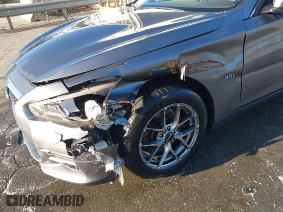 2017 Infiniti Q50 3.0t Premium with VIN JN1EV7AR1HM837831, listed as a IAAI auction lot 41818427 with 68,425 mi miles. Bid and sale history available at carsss.com. Image 6.
