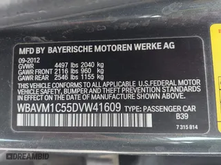 2013 BMW X1 28i with VIN WBAVM1C55DVW41609, listed as a IAAI auction lot 41604038 with 126,036 mi miles. Bid and sale history available at carsss.com. Image 9.