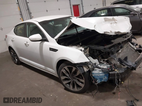 2015 Kia Optima SX with VIN 5XXGR4A74FG487895, listed as a IAAI auction lot 42111045 with 109,442 mi miles and . Bid and sale history available at DreamBid. Image 1.