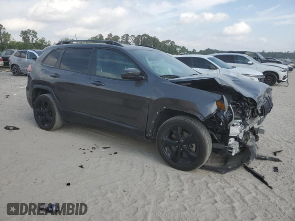 2021 Jeep Cherokee Altitude with VIN 1C4PJLLB0MD173851, listed as a Copart auction lot 53500385 with 57,674 mi miles and Salvage title. Bid and sale history available at DreamBid. Image 4.