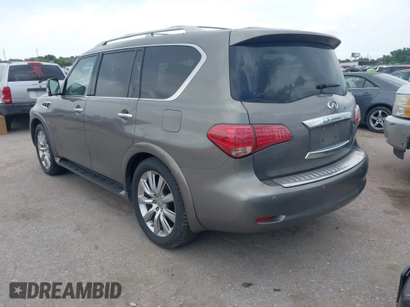 2014 Infiniti QX80 with VIN JN8AZ2NF5E9556556, listed as a IAAI auction lot 42455689 with 237,980 mi miles and . Bid and sale history available at DreamBid. Image 3.