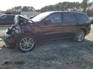 2022 Dodge Durango GT Plus with VIN 1C4RDJDG0NC219345, listed as a Copart auction lot 45709325 with 57,736 mi miles and Salvage Title. Bid and sale history available at DreamBid. Image 1.