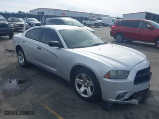2014 Dodge Charger Police with VIN 2C3CDXAG9EH282796, listed as a IAAI auction lot 41596410 with 202,752 mi miles. Bid and sale history available at carsss.com. Image 1.
