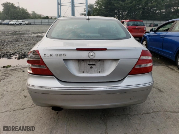 2004 Mercedes-Benz CLK-Class 3.2L with VIN WDBTJ65J74F072751, listed as a Copart auction lot 55059143 with 104,698 mi miles and Salvage Title. Bid and sale history available at carsss.com. Image 6.