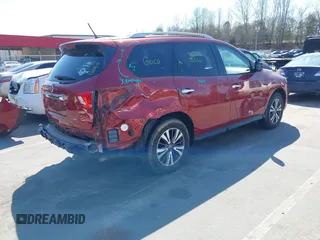 2017 Nissan Pathfinder SV with VIN 5N1DR2MM4HC681270, listed as a IAAI auction lot 41786327 with 61,724 mi miles. Bid and sale history available at carsss.com. Image 4.