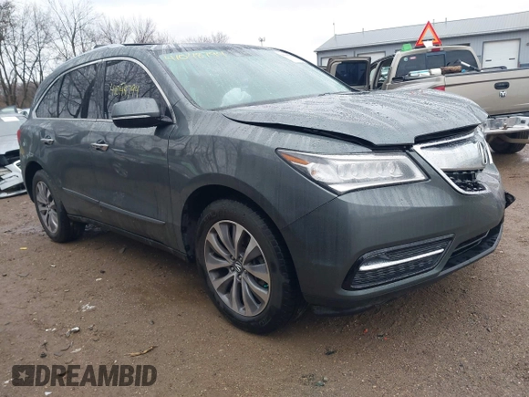 2015 Acura MDX Tech Pkg with VIN 5FRYD4H44FB006205, listed as a IAAI auction lot 41048794 with 151,060 mi miles. Bid and sale history available at carsss.com. Image 1.