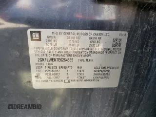 2014 GMC Terrain SLE with VIN 2GKFLWEK7E6264365, listed as a Copart auction lot 55284535 with 169,200 mi miles and Non repairable. Bid and sale history available at DreamBid. Image 13.