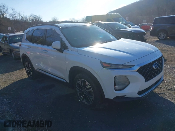 2019 Hyundai Santa Fe Ultimate with VIN 5NMS5CAA9KH012167, listed as a IAAI auction lot 41614279 with 100,925 mi miles and . Bid and sale history available at DreamBid. Image 1.
