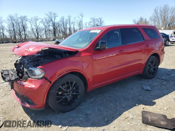 2016 Dodge Durango R/T with VIN 1C4SDJCT0GC363223, listed as a Copart auction lot 49968855 with 137,597 mi miles and Salvage Title. Bid and sale history available at DreamBid. Image 1.