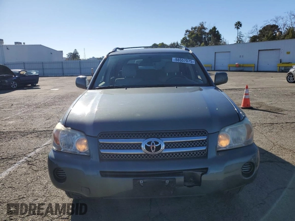 2007 Toyota Highlander Hybrid with VIN JTEGW21A570016751, listed as a Copart auction lot 88557075 with 238,549 mi miles and Salvage Title. Bid and sale history available at carsss.com. Image 5.