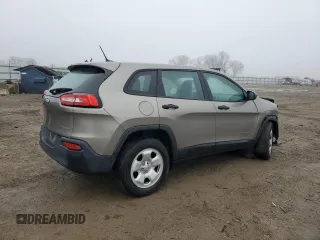 2017 Jeep Cherokee Sport with VIN 1C4PJMAB0HW657229, listed as a Copart auction lot 84675084 with 56,510 mi miles and Salvage Title. Bid and sale history available at carsss.com. Image 3.