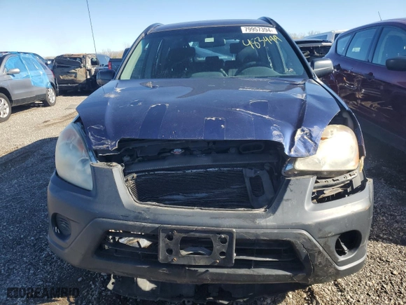 2005 Honda CR-V LX with VIN JHLRD68595C005981, listed as a Copart auction lot 79957394 with 188,472 mi miles and Salvage Title. Bid and sale history available at carsss.com. Image 5.