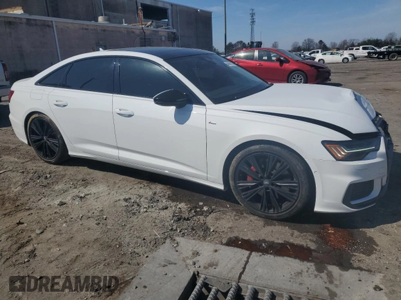 2019 Audi A6 Prestige with VIN WAUM2AF24KN066922, listed as a Copart auction lot 48401975 with 45,980 mi miles and Salvage title. Bid and sale history available at DreamBid. Image 4.
