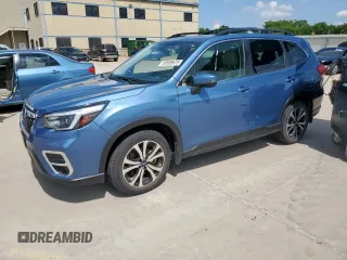 2021 Subaru Forester Limited z VIN JF2SKAUCXMH516713, wystawiony jako Copart lot #58589575 z przebiegiem 12 471 mil mil oraz Szkoda całkowita • Salvage title. Historia ofert i sprzedaży dostępna na DreamBid. Obrazek 1.