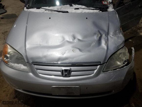 2003 Honda Civic LX with VIN 2HGES16633H548464, listed as a Copart auction lot 43805095 with 0 mi miles and Salvage Title. Bid and sale history available at carsss.com. Image 11.